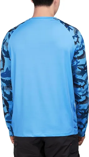 Vista 4 de Rodeel Camiseta de pesca holgada ventilada manga larga UPF50 manga 6 colores, 6 tamaños