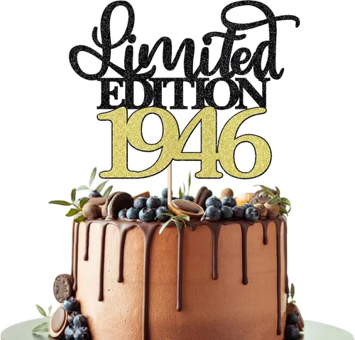 Vista 24 de Decoración para tartas de edición limitada de 1935, decoración de pastel de feliz cumpleaños 90, hombres y mujeres animan 90 años/90 y fabulosa