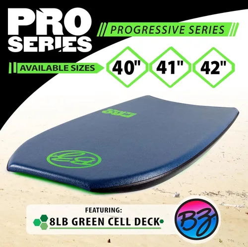 Vista 2 de BZ Bodyboards - Pro Bodyboard - Pilotos avanzados - Zero-G Polypro Core - Surlyn Slick - Cubierta de celda H de 8 libras - Cola creciente - Bodyboard