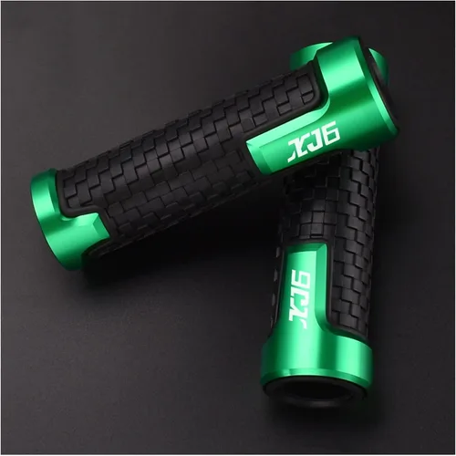 Vista 4 de Manillar de motocicleta para Yamaha XJ6 XJ-6 X J 6 2009 2010 2011 2012 2013 2014 2015 16 7/8 pulgadas 0.866 in motocicleta CNC mango agarres Green1