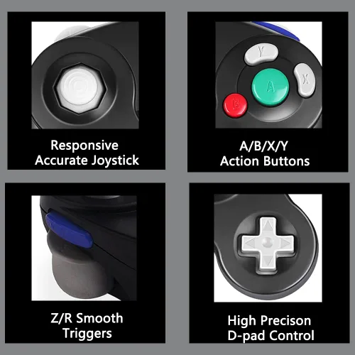 Vista 2 de Reiso Classic NGC Wired USB Controller for Windows PC MAC (Black)