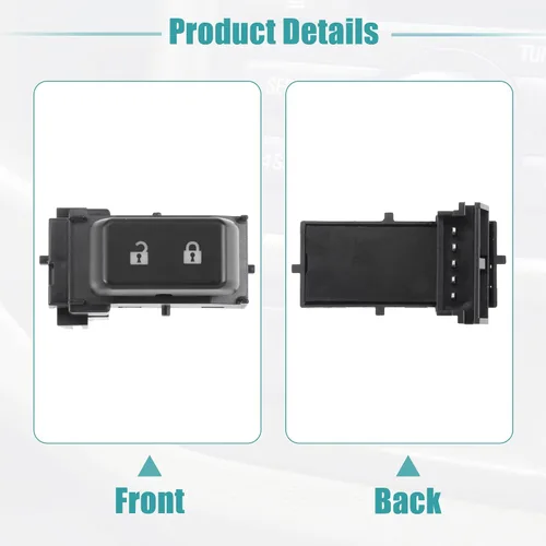 Vista 6 de ACROPIX Interruptor de bloqueo de puerta de automóvil de repuesto para Chevy Silverado 1500 - Paquete de 1 negro