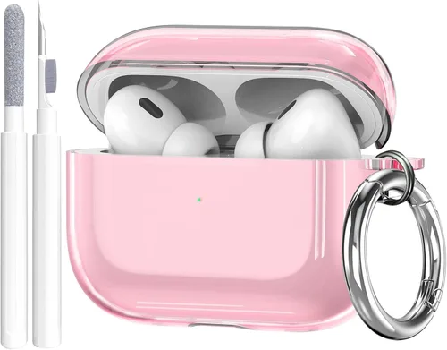 Vista 30 de Compatible con Airpods Pro 3 Funda transparente con bloqueo para teléfono, suave TPU magnético bloqueo automático Apple AirPods Pro de tercera