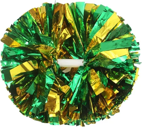 Vista 50 de Hooshing - Paquete de 2 pompones de animadora con mango tipo bastón, pompones para espíritu de equipo, deportes, bailes, animación, para niños Negro