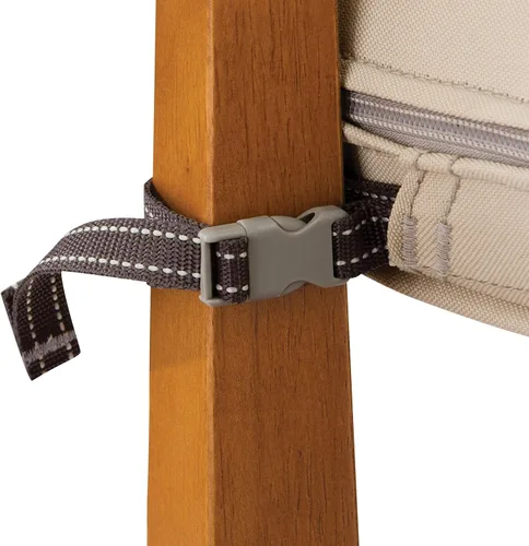 Vista 16 de Classic Accessories Montlake FadeSafe - Cojín para sillas de patio resistente al agua, 44 x 20 x 3 pulgadas, color beige antiguo, juego de cojines