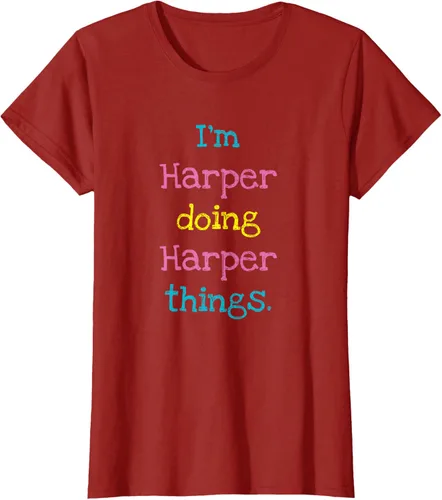 Vista 73 de Harper - Camiseta de regalo para niños con texto personalizado