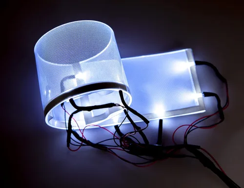 Vista 19 de Luces LED [Con detección de voz] para decoración de casco flexible, kit de bricolaje para cosplay, superhéroe RGB, para hombres, regalos - Luces Voz