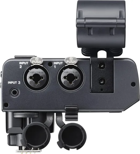 Vista 3 de Tascam FUJIFILM Kit XLR Adaptador de micrófono para cámaras sin espejo, negro (CA-XLR2d-F)
