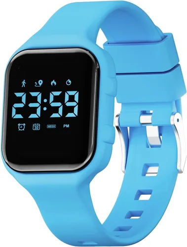 Vista 12 de GOLDEN HOUR Relojes deportivos digitales para niños con rastreador de fitness, reloj despertador, cronómetro, sin aplicación, regalos de cumpleaños