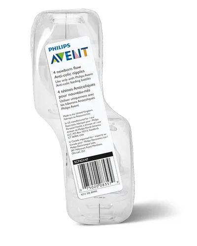 Vista 9 de Philips Avent Biberón anticólicos para recién nacido, 4 unidades, flujo 1, SCF421/47