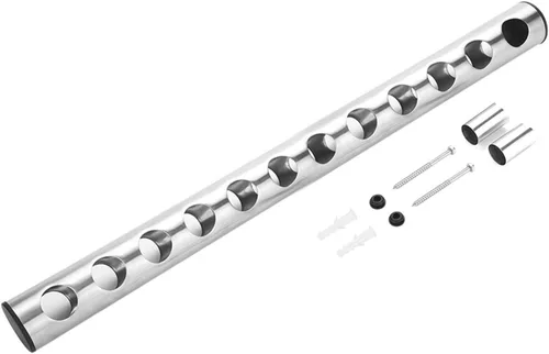 Vista 5 de Stainless Steel Wine Rack, 8-Bottle Capacity (12 Holes)
