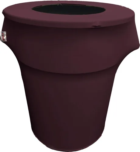 Vista 17 de LA Linen Funda elástica de elastano ajustable para cubo de basura Slim Jim de 23 galones, cubierta de contenedor de residuos, decoración de patio