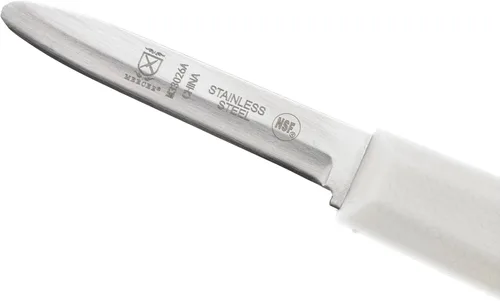 Vista 4 de Mercer Culinary Cuchillo para almejas con mango de polietileno, 3-1/4, blanco