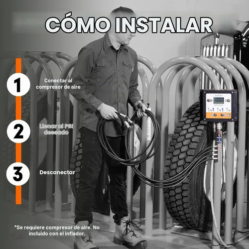 Vista 3 de Flatematic 4 way - Inflador automático de neumáticos 4 salidas