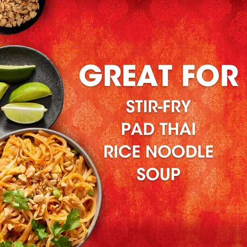 Vista 7 de Thai Kitchen Fideos de arroz salteados, sin gluten, sin OMG, dos ingredientes, cocción rápida, para Pad Thai y otros platos salteados, 14 onzas