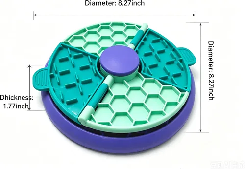 Vista 2 de Dog Slow Feeder Bowl 3-in-1, 2 Cup Capacity Non-Slip Puzzle Toy