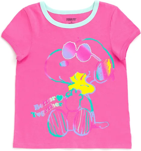 Vista 3 de PEANUTS Snoopy - Paquete de 2 camisetas para niñas pequeñas y grandes
