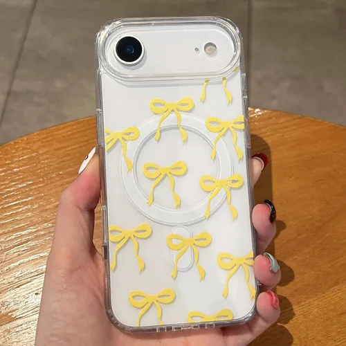 Vista 24 de UEEBAI - Funda magnética para iPhone 11, diseño de lazo, compatible con MagSafe, funda transparente delgada inalámbrica, antiamarilleo, a prueba
