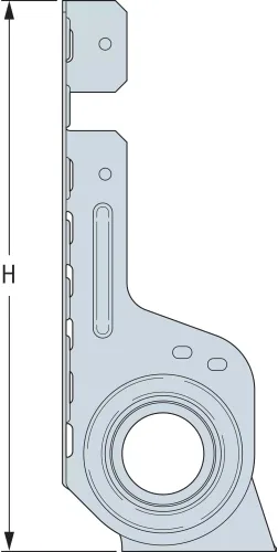 Vista 5 de Simpson Strong-Tie LSSR28Z LSSR - Percha de viga ajustable en campo ligero para 2x8 (paquete de 20)