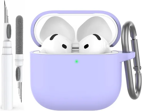 Vista 47 de AhaStyle Funda Protectora de Silicona Mejorada [LED Frontal Visible] Compatible con Apple AirPods 2 y 1 (Negro)