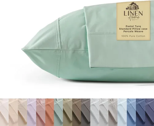 Vista 18 de Fundas de almohada 100% algodón percal con encaje fluer tamaño Queen/estándar, color blanco, 2 piezas de fundas de almohada, ropa de cama fuerte