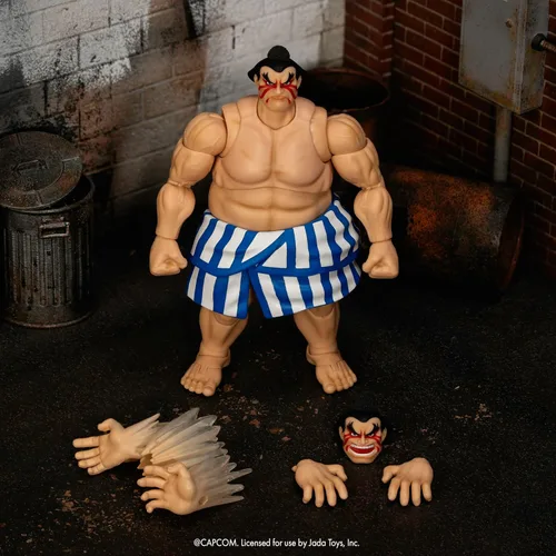 Vista 2 de Jada Street Fighter II E. Figura de acción Honda – Juguetes de escala 1:12