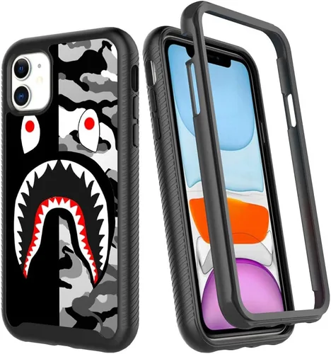 Vista 15 de Basketball King 23, diseño de jersey rojo, compatible con iPhone 11, funda de lujo a prueba de golpes, funda resistente de doble capa de TPU suave +