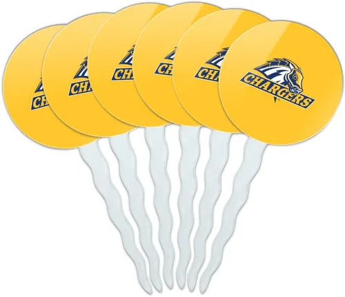 Vista 62 de Abilene Christian - Juego de 6 palillos para cupcakes con logotipo secundario