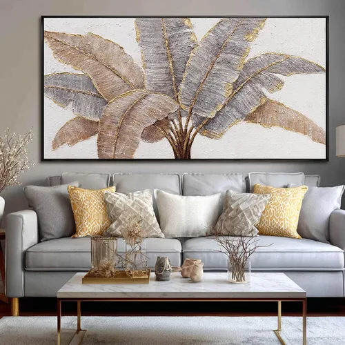 Vista 5 de CHUDANHAO Arte Botánico para Pared Cuadros Vintage Decoración de Pared Impresiones de Fotos Grises y Doradas Colgantes de Pared de Línea 24"x48