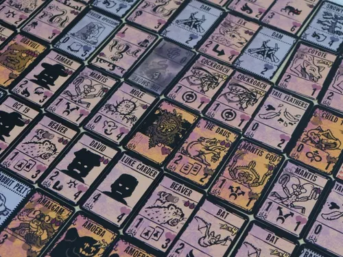 Vista 7 de Juego de cartas de inscryption con 230 cartas laminadas