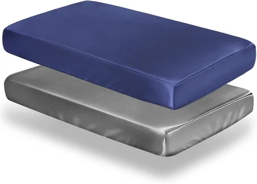 Vista 22 de SiinvdaBZX Sábanas de Satén para Mini Cuna 38 x 24 Pulgadas, Sábanas Sedosas y Suaves para Mini Cuna Portátil, Funda de Colchón, Sábanas para Corral