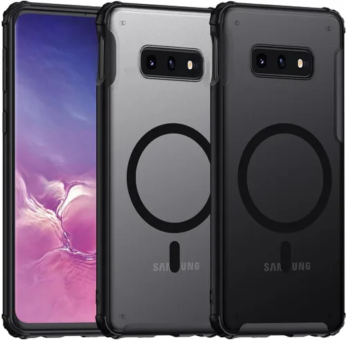 Vista 19 de TIANNIUKE Funda magnética para Samsung Galaxy Note 10 Plus, translúcida mate antihuellas, compatible con MagSafe, ajuste delgado, a prueba de Negro