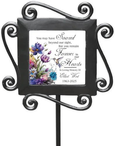 Vista 30 de GiftsForYouNow, estaca de jardín conmemorativa para mascota de hierro forjado, 28 x 8.5