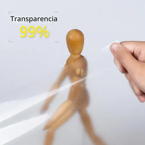 Vista 3 de Papel de contacto transparente, hoja protectora de pared de plástico, papel adhesivo transparente para despegar y pegar, protector de cubierta