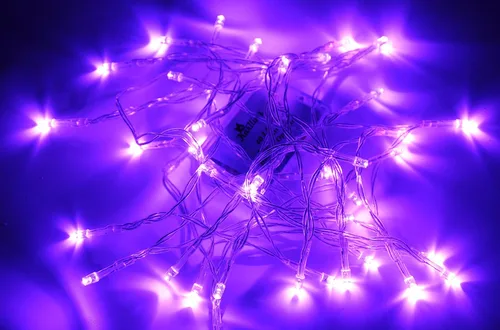 Vista 12 de Cadena Karlling de luces LED azules operadas con batería, 40 unidades, para decoración de boda, fiesta, Navidad, color azul 13ft 40 LED blue