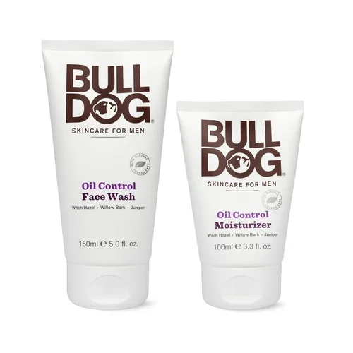 Vista 10 de Kit original completo de cuidado y aseo facial para hombres de Bulldog con hidratante, limpiador facial y exfoliante facial