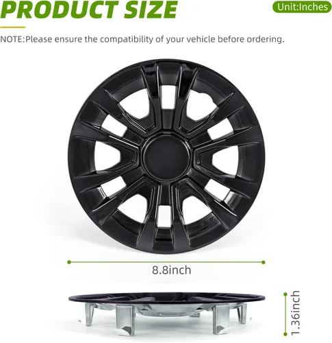 Vista 6 de Tapacubos universales para carrito de golf de 8 pulgadas, tapacubos universales para Club Car, EZGo, Buggies de golf, tamaño 8 pulgadas