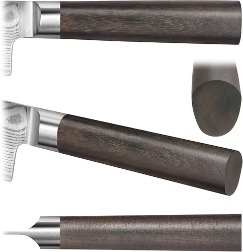 Vista 4 de Cangshan HAKU Series - Cuchillo Sashimi de 8 pulgadas con funda, acero de Damasco forjado X-7, 501103