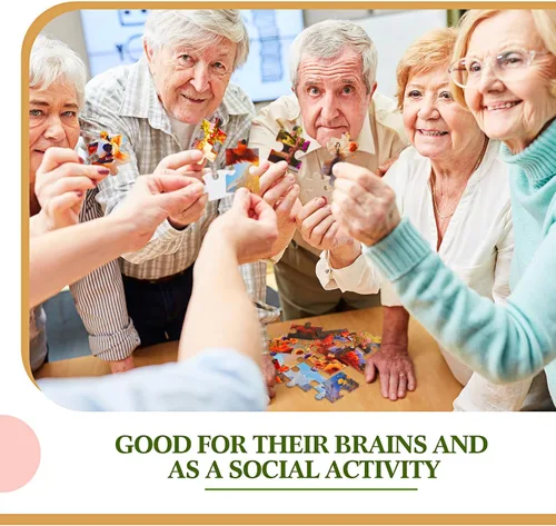 Vista 5 de Syhood Paquete de 10 rompecabezas de 16 piezas grandes para personas mayores con demencia, juegos cognitivos de memoria de Alzheimer para ancianos