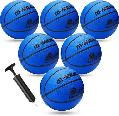 Vista 13 de Wettarn 6 piezas de balones de baloncesto tamaño 5 al por mayor, suministros de donación caritativa cristiana, balón de baloncesto de 27.5 pulgadas