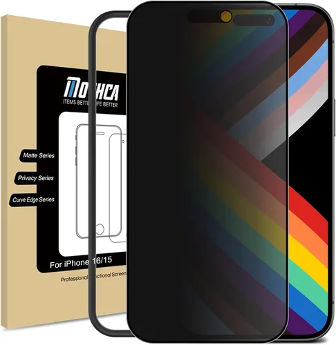 Vista 8 de Mothca Protector de pantalla mate de privacidad para iPhone 14 Pro Max de 6.7 pulgadas con pegatina de alineación, vidrio templado antiespía