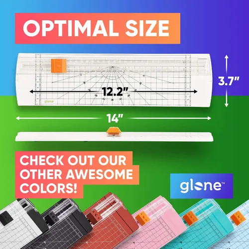 Vista 9 de Glone Recortadora de papel de 12 pulgadas, cortador de papel tamaño A4 con protección automática de seguridad para cupón, papel de manualidades