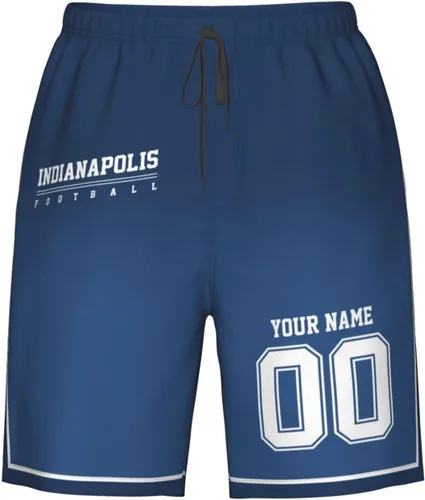 Vista 38 de Pantalones cortos de playa personalizados de fútbol para hombre, de secado rápido, personalizados con cualquier nombre y número, regalos