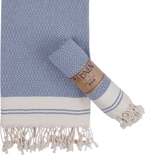Vista 17 de Evelynen - Juego de 2 toallas de mano turcas para baño y cocina, toallas de mano bohemias con bucles para colgar, para cara, té, plato, cocina