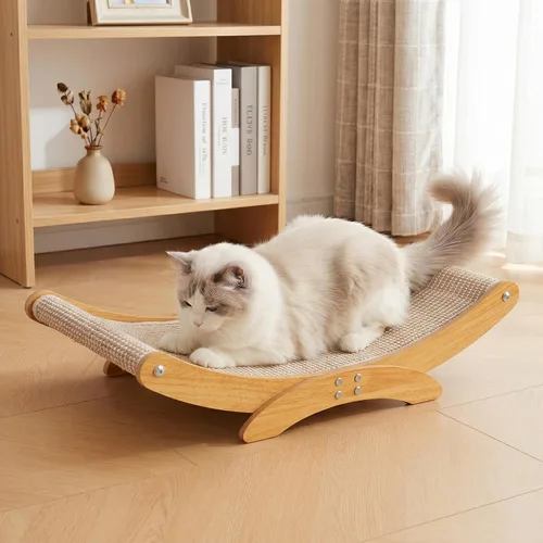 Vista 9 de Cama rascador para gatos de interior, tabla rascador grande de sisal