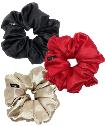 Vista 34 de XL Satin Scrunchie for Thick Hair – Oversized Hair Scrunchy for Ponytail Bun or Sleeping – Frizz Free Satin Hair Tie for Women and Girls