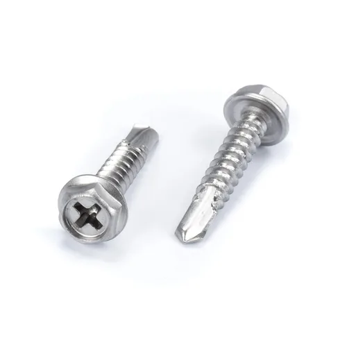 Vista 30 de THE CIMPLE CO Tornillo autoroscante de cabeza combinada #8, 1 pulgada de longitud, acero inoxidable 410 con cabeza hexagonal y Phillips, tornillo
