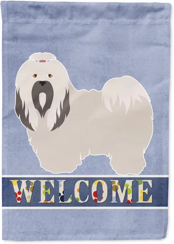 Vista 64 de Caroline's Treasures BB8334GF AIDI Bandera de jardín para perro de montaña del Atlas, bandera de buzón azul, bandera decorativa para patio exterior