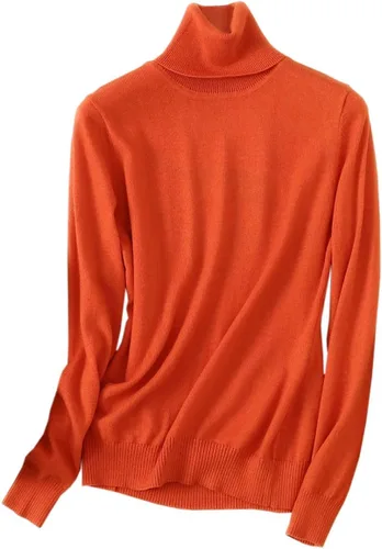 Vista 4 de Betusline suéter básico de cuello alto para mujer