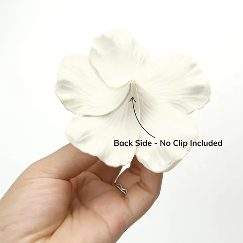 Vista 3 de Marsrut 10 flores de hibisco Hawaii fiesta de verano DIY decoraciones de flores artificiales Hula niñas favor de la decoración del cabello flor